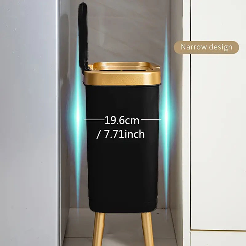 Kitchen Trash Can Lid Slim Odor Sealing Bathroom Waste Bin 15L - Image 12