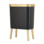 Kitchen Trash Can Lid Slim Odor Sealing Bathroom Waste Bin 15L - Image 7