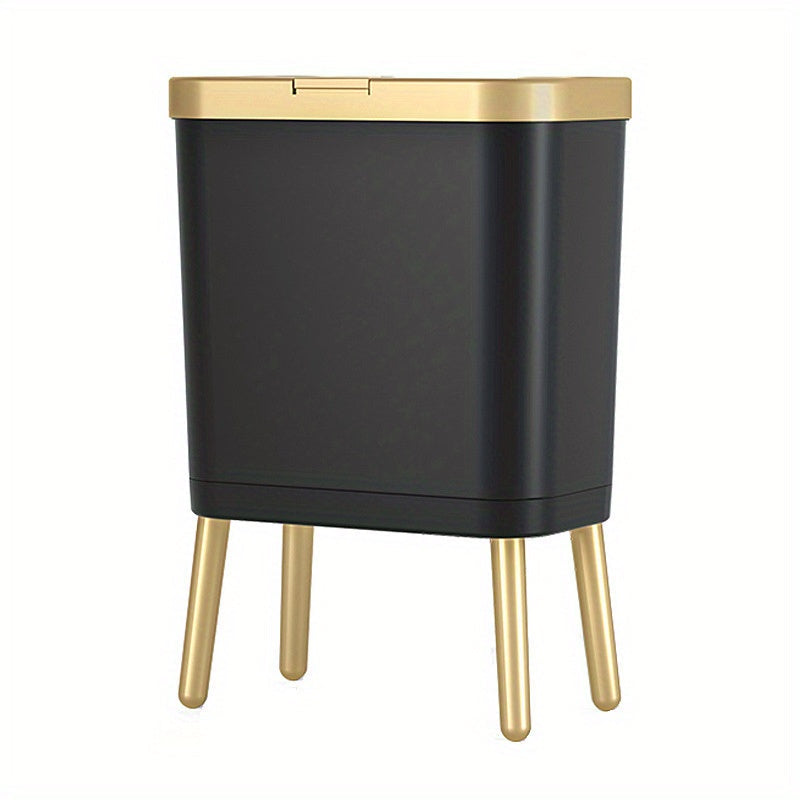 Kitchen Trash Can Lid Slim Odor Sealing Bathroom Waste Bin 15L - Image 7