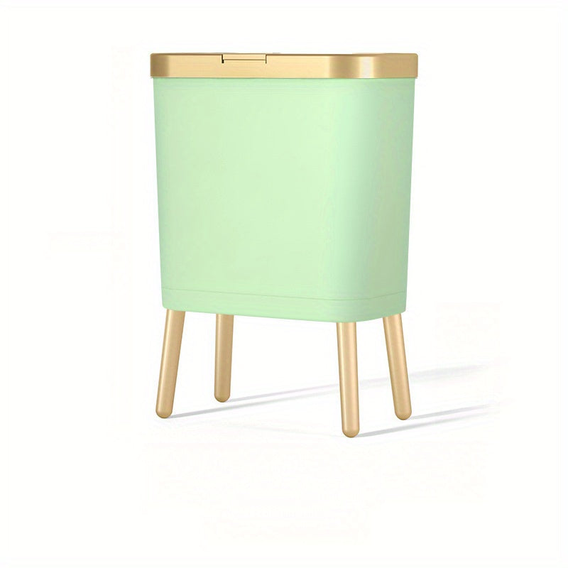 Kitchen Trash Can Lid Slim Odor Sealing Bathroom Waste Bin 15L - Image 9