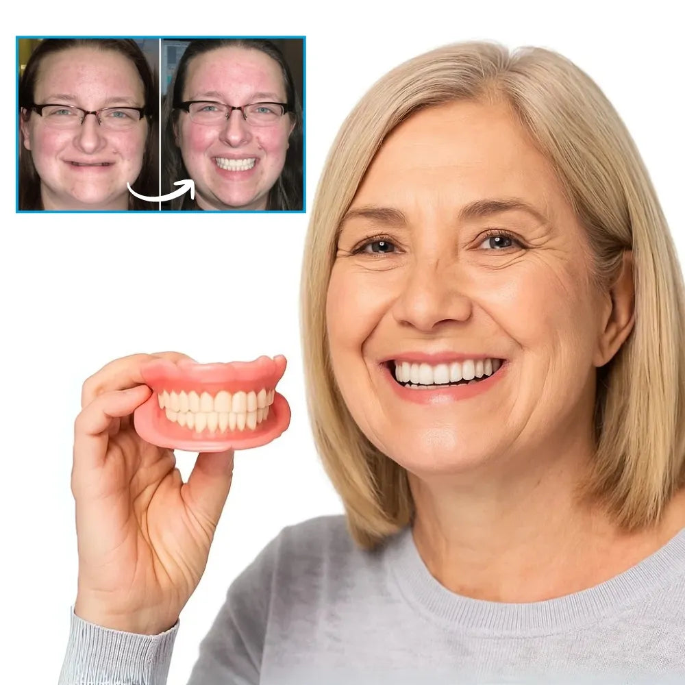 2 Piece Thermoplastic Resin Cosmetic Teeth Upper Lower Moldable