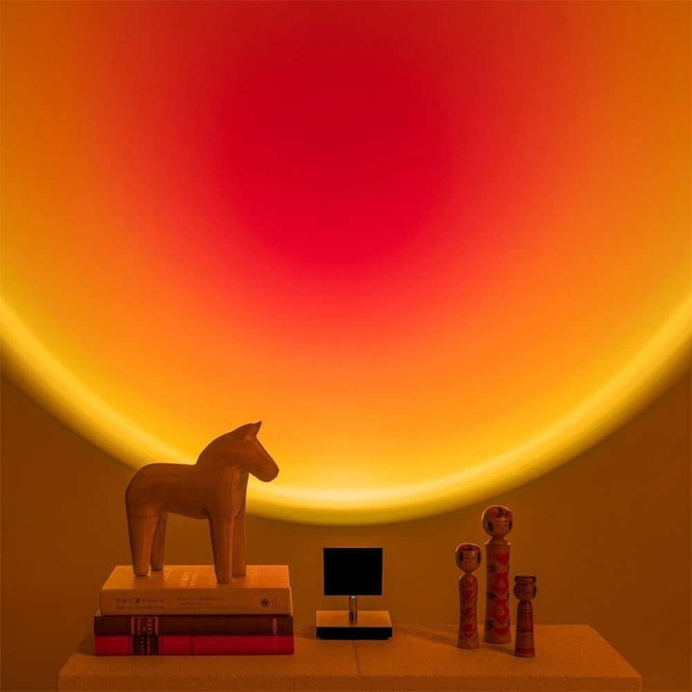 LED Sunset Effect Table Lamp Warm Ambient Decorative Light
