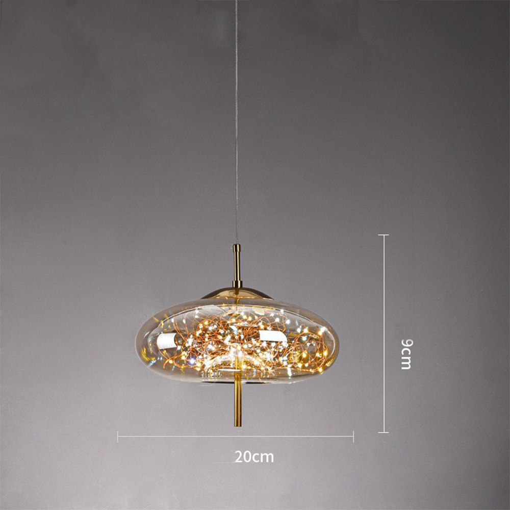 Decorative LED Pendant Light Adjustable Hanging Ceiling Light