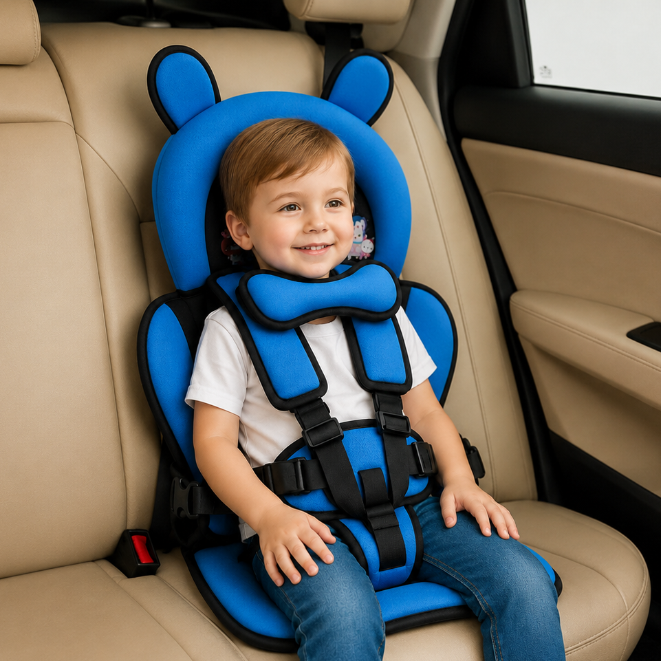Children Car Seat Head Support Pillow with Bear Design
