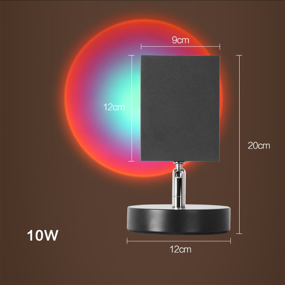 LED Sunset Effect Table Lamp Warm Ambient Decorative Light