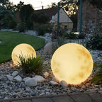 Radiant Moon Sphere Outdoor Lights – Solar LED Garden Light with Remote Control