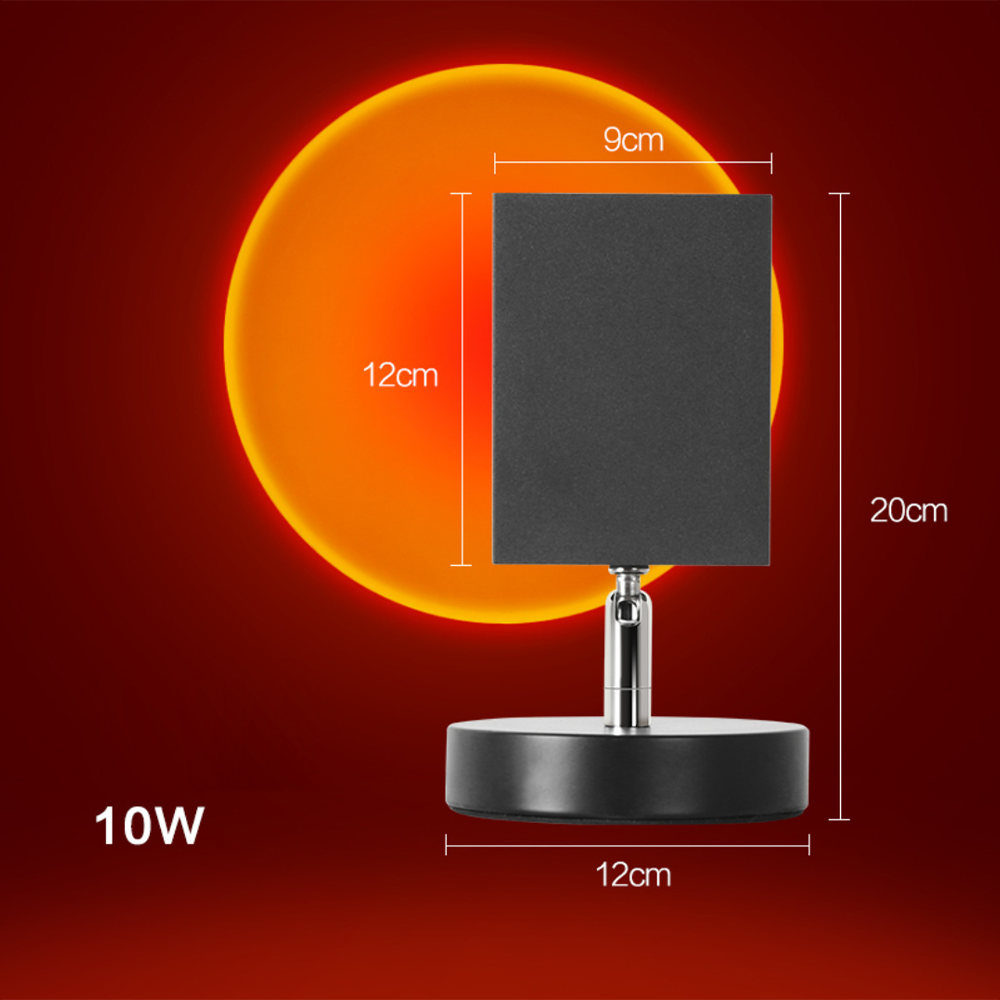 LED Sunset Effect Table Lamp Warm Ambient Decorative Light