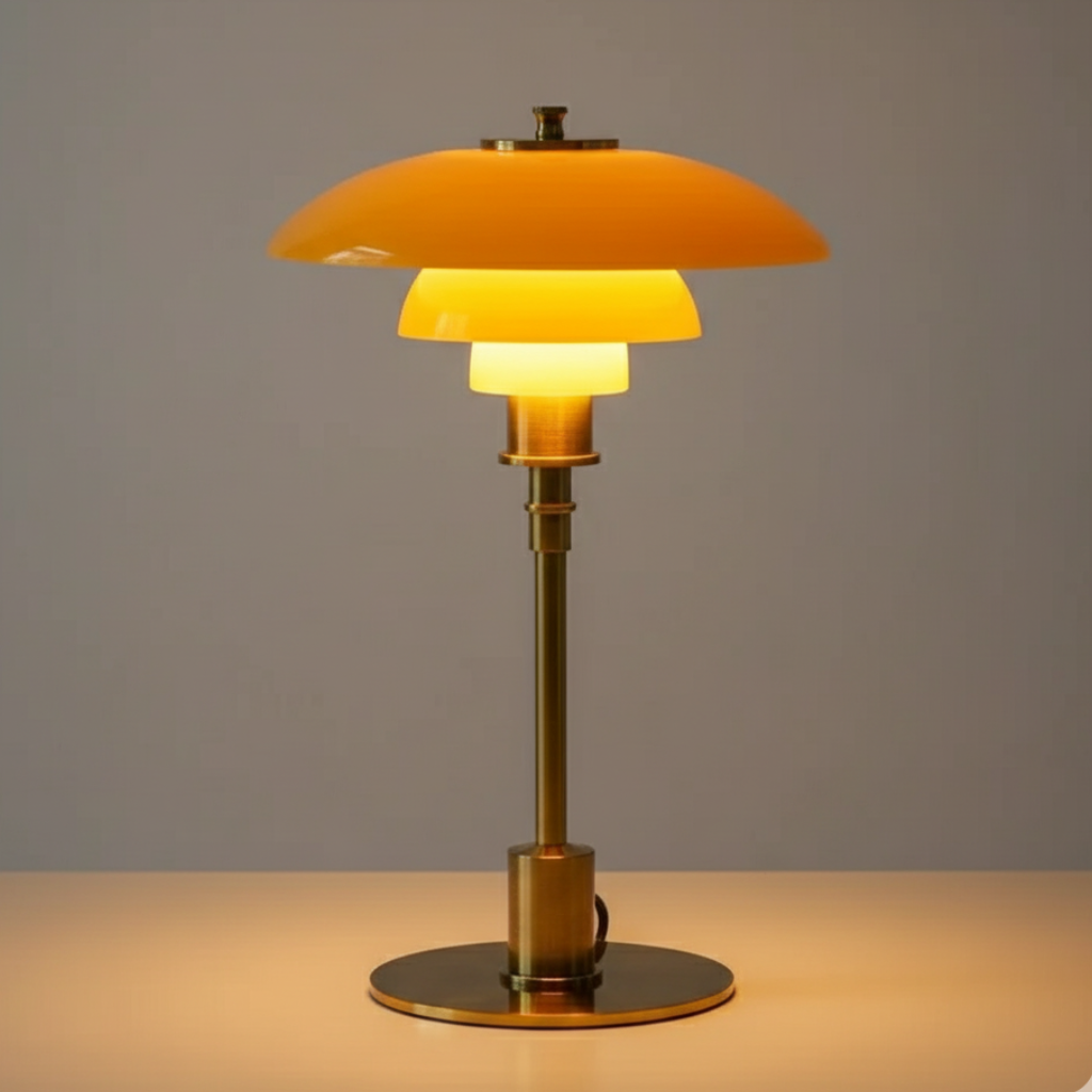 Solviane - Scandinavian Glass Table Lamp with Minimalist LED Lighting