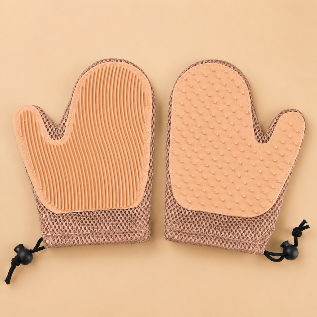 2-in-1 Pet Grooming Gloves for Cats and Dogs