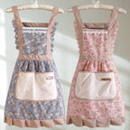 Floral Kitchen Apron Waterproof & Oil‑Resistant Design