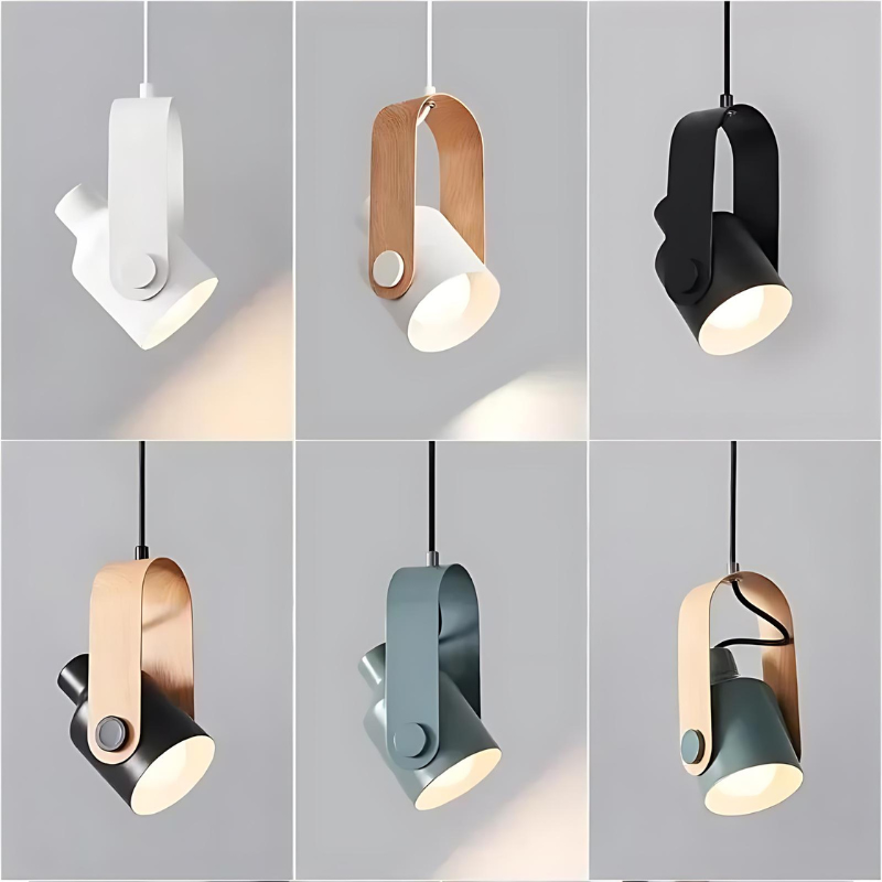 Scandinavian Pendant Light Modern Wood LED Hanging Lamp - Image 2