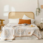 Soft Multi‑Purpose Cotton Blanket with Mandala Design