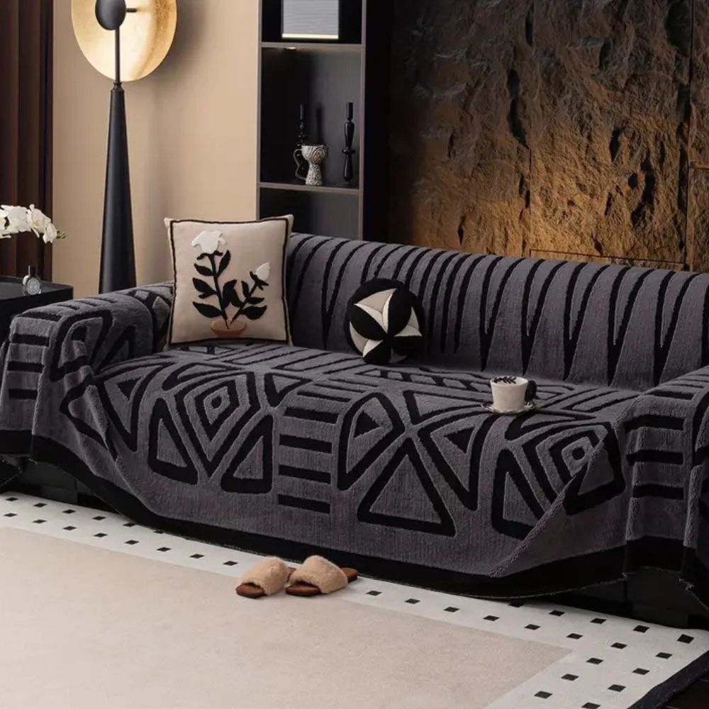 Urban Maze Sofa Cover Plush Non‑Slip Protection with Modern Style