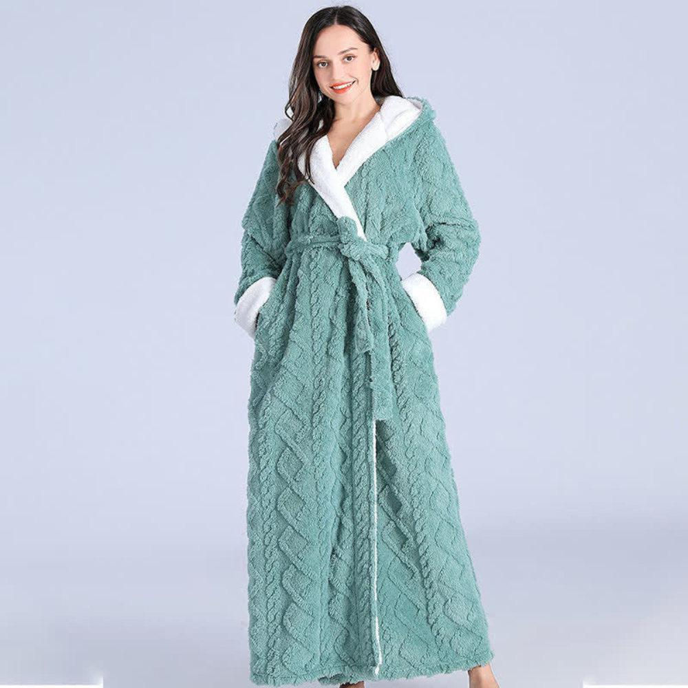 Comfort Robe with Hood Windproof & Absorbent Design