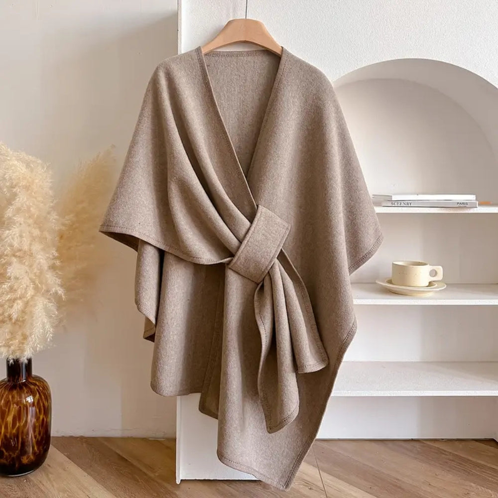 Elegant Women’s Shawl Coat Windproof, Warm & Stylish Layering