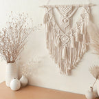 Macrame Wall Hanging Handwoven Boho Cotton Fringe Tapestry Bedroom Decor