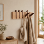 Wooden Space-Saving Wall-Mounted Piano Hanger Rack