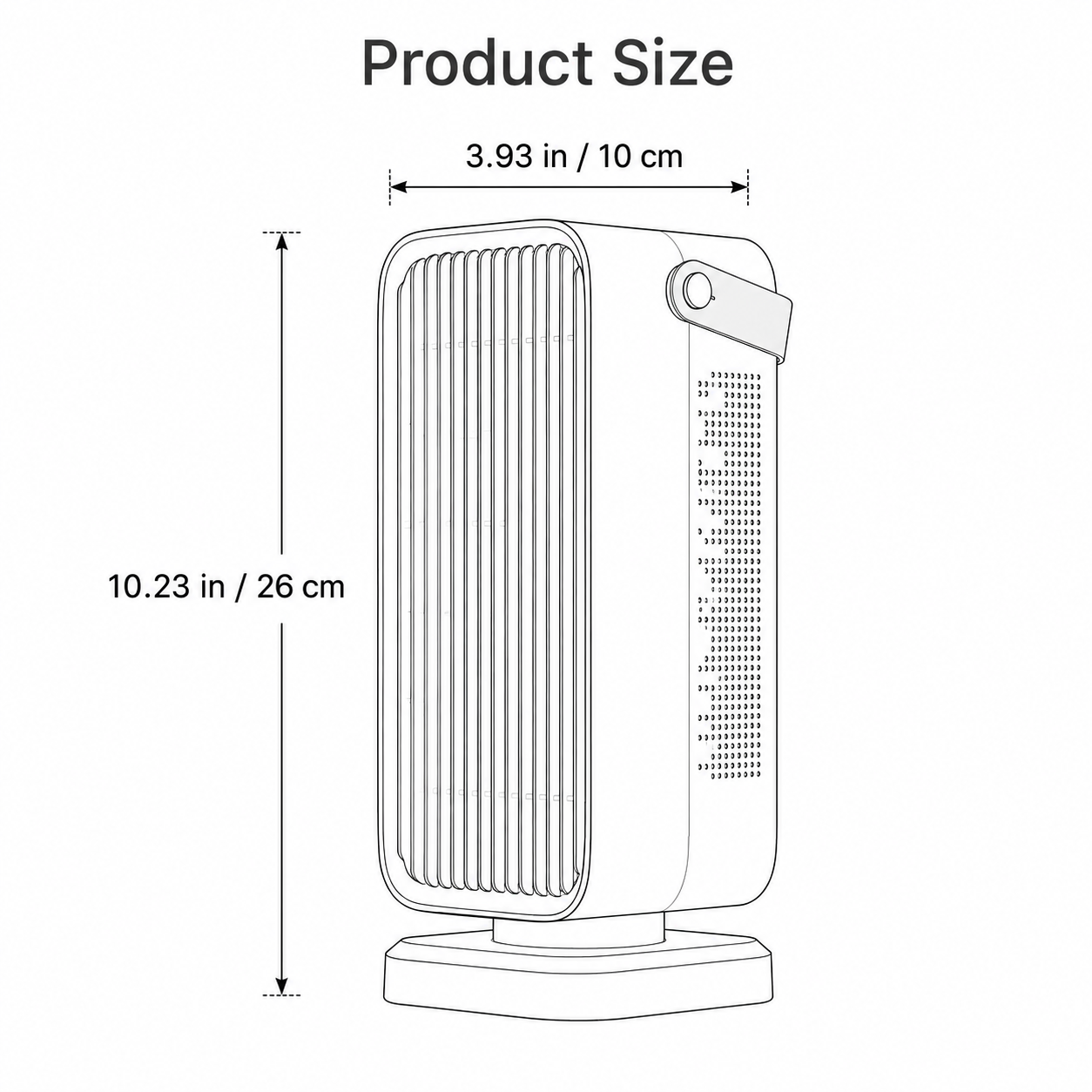 1200W Portable Electric Desktop Heater with Safe Fast Heating