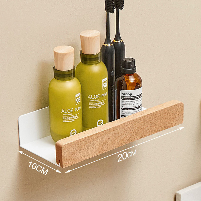 Natural Wood Floating Shelf Guardrail