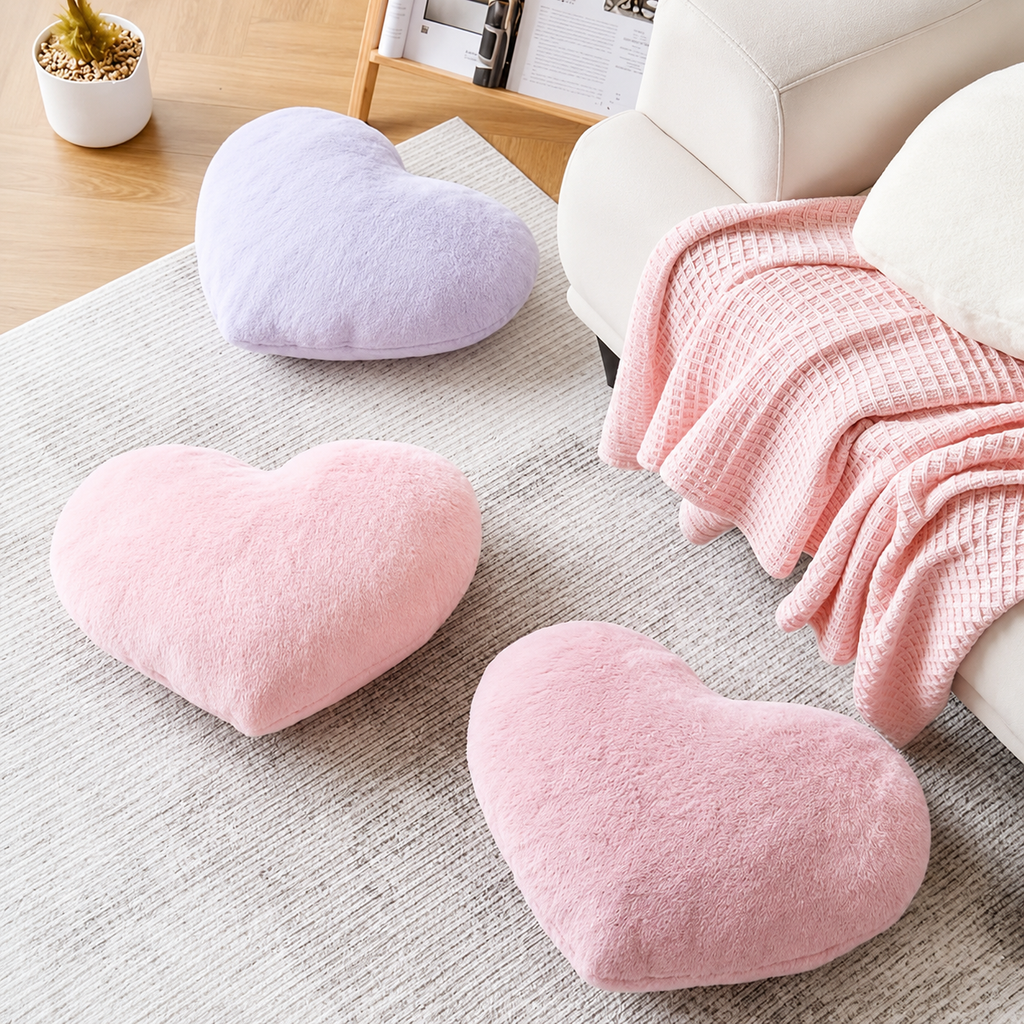 Soft Heart Decorative Pillow