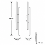 Modern Linear LED Wall Sconce 2 Light