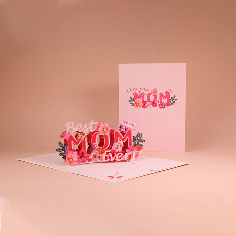 Mother’s Day 3D Floral Pop‑Up Card Elegant Gift for Mum