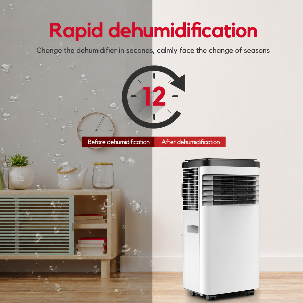 Portable Air Conditioner 7000 BTU | 4-in-1 Cooling, Heating, Fan & Dehumidifier