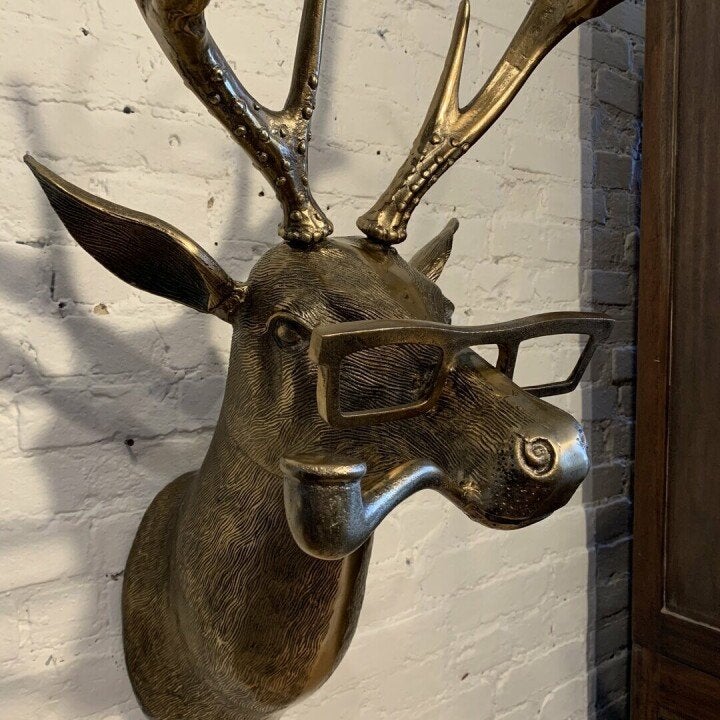 Artful Vintage Deer Head Wall Decoration