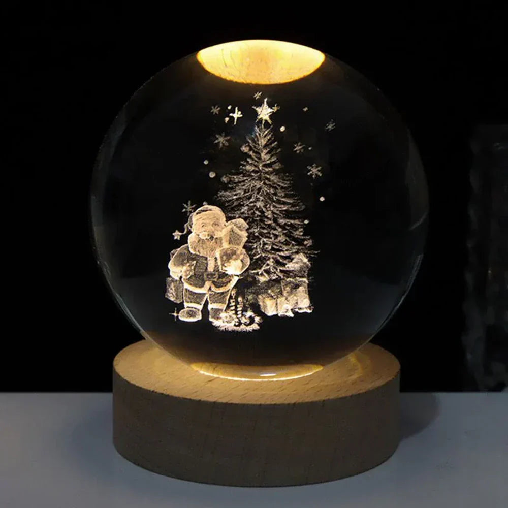 LED Crystal Sphere Night Light Cosmic Ambient Home Decor