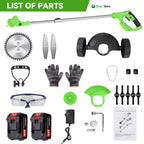 4‑in‑1 Cordless Garden Strimmer with Adjustable Handle