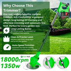 4‑in‑1 Cordless Garden Strimmer with Adjustable Handle