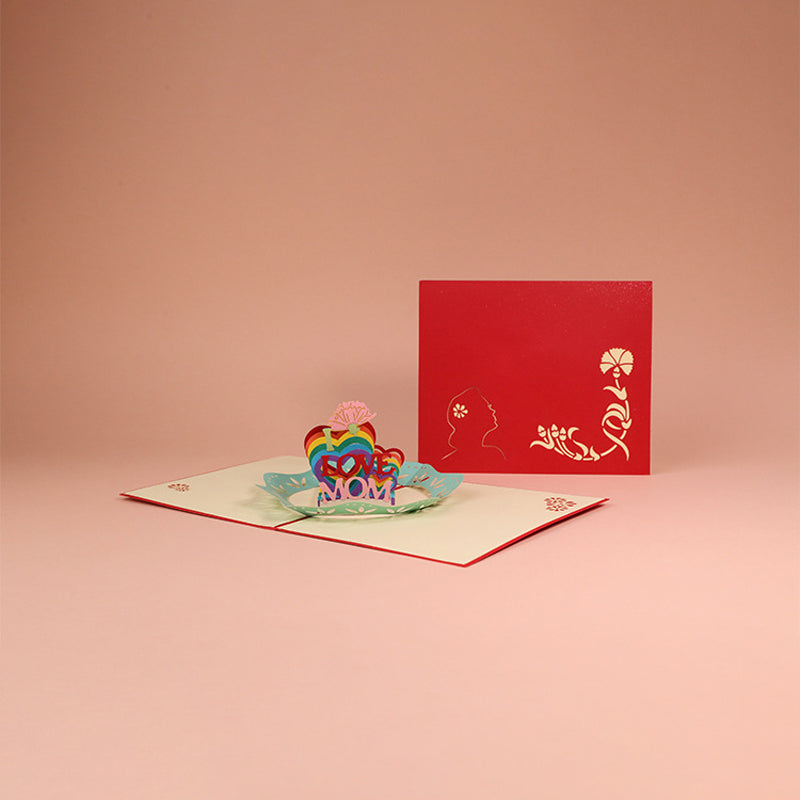 Mother’s Day 3D Floral Pop‑Up Card Elegant Gift for Mum