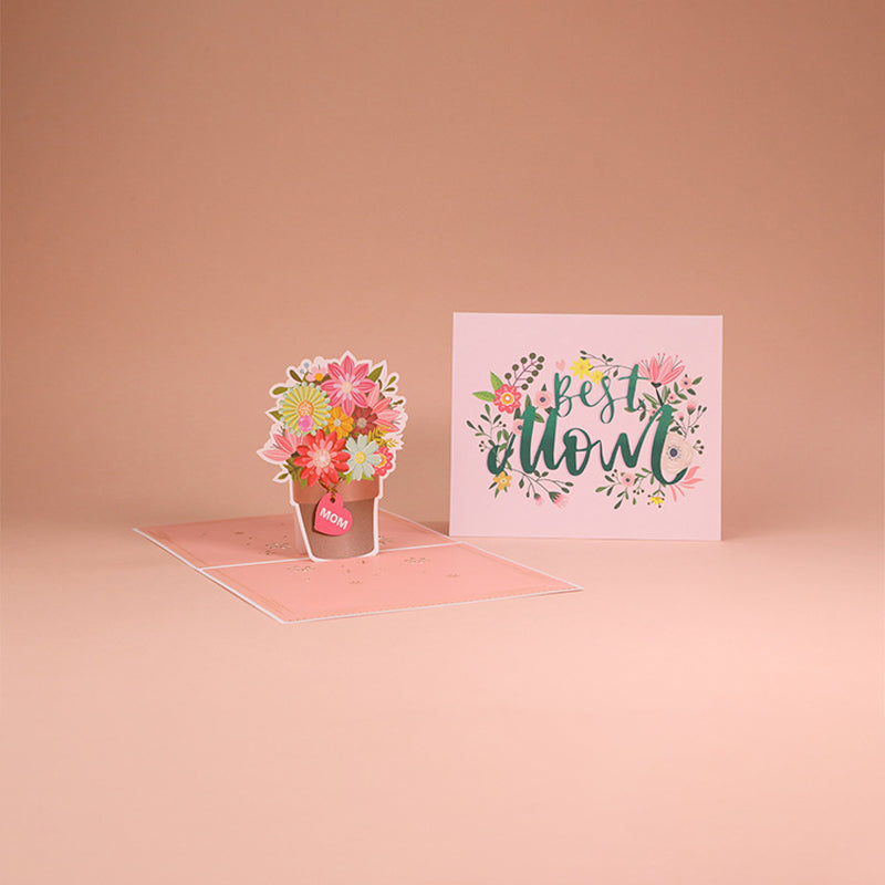 Mother’s Day 3D Floral Pop‑Up Card Elegant Gift for Mum