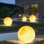 Radiant Moon Sphere Outdoor Lights – Solar LED Garden Light with Remote Control
