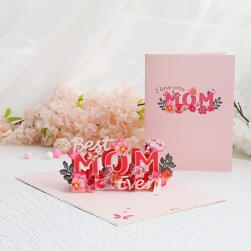 Mother’s Day 3D Floral Pop‑Up Card Elegant Gift for Mum
