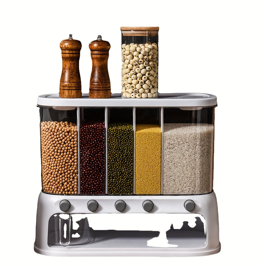 Airtight Pantry Organizer Multi Compartment Grain Rice Dry Food Dispenser - Image 4