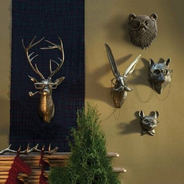 Artful Vintage Deer Head Wall Decoration