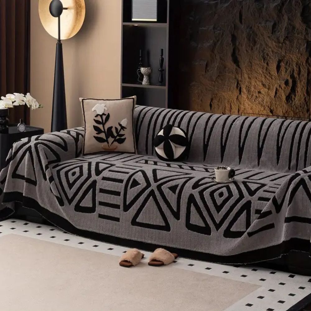 Urban Maze Sofa Cover Plush Non‑Slip Protection with Modern Style