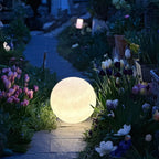 Radiant Moon Sphere Outdoor Lights – Solar LED Garden Light with Remote Control