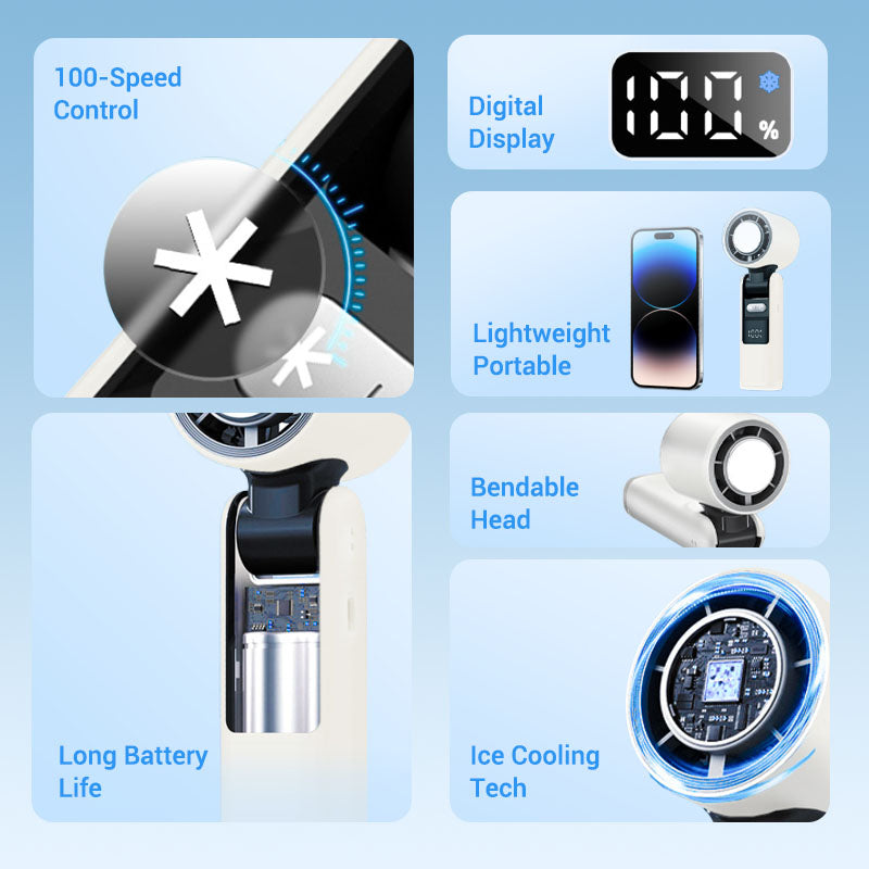 Mini Portable Fan Handheld Rechargeable USB Personal Cooling Desk Fan - Image 5