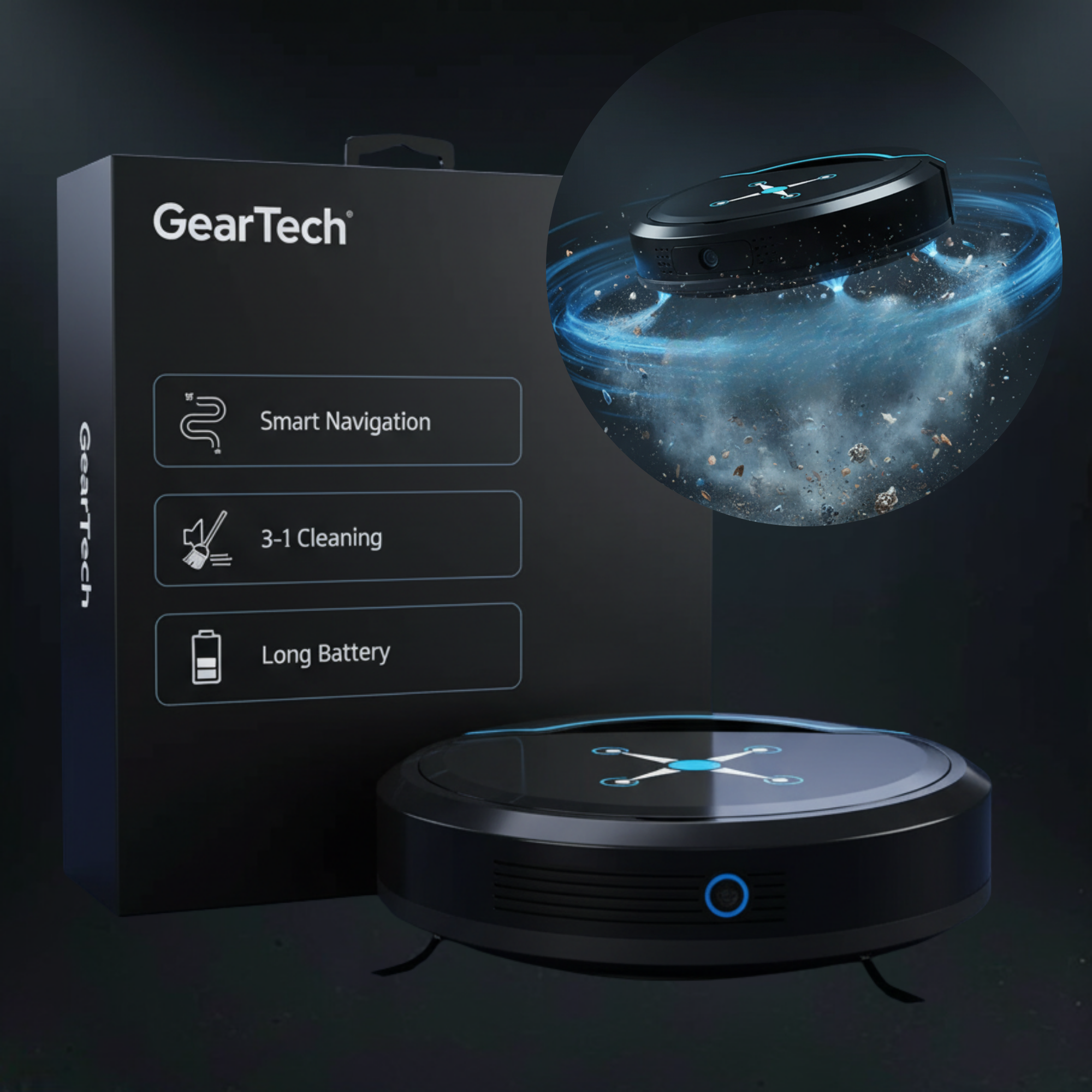 Automatic Robot Vacuum Cleaner Smart 3-in-1 Floor Cleaning