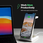 3‑in‑1 Wireless Charging Station for Phone, Watch & Earbuds