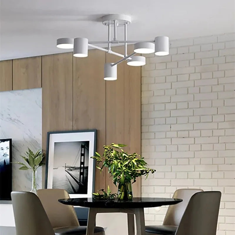Elegant 6 Lights Ceiling Light with Adjustable Mood Lighting for Modern Home