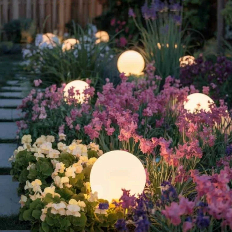 Modern Color-Changing Sphere LED Outdoor Lights for Garden and Patio