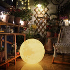Radiant Moon Sphere Outdoor Lights – Solar LED Garden Light with Remote Control