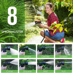 Expandable Garden Hose with 8‑Function Spray Nozzle