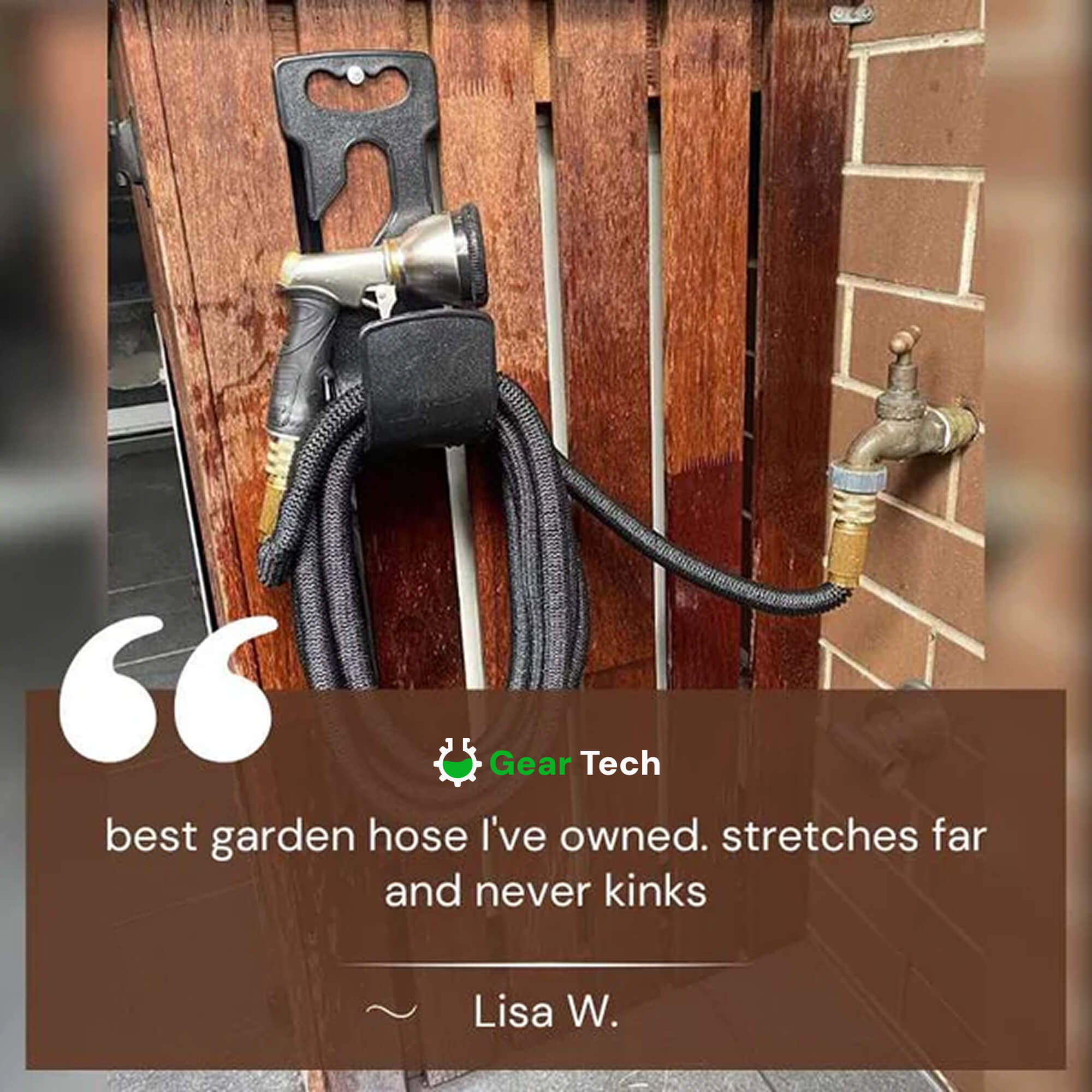 Expandable Garden Hose with 8‑Function Spray Nozzle