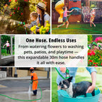 Expandable Garden Hose with 8‑Function Spray Nozzle