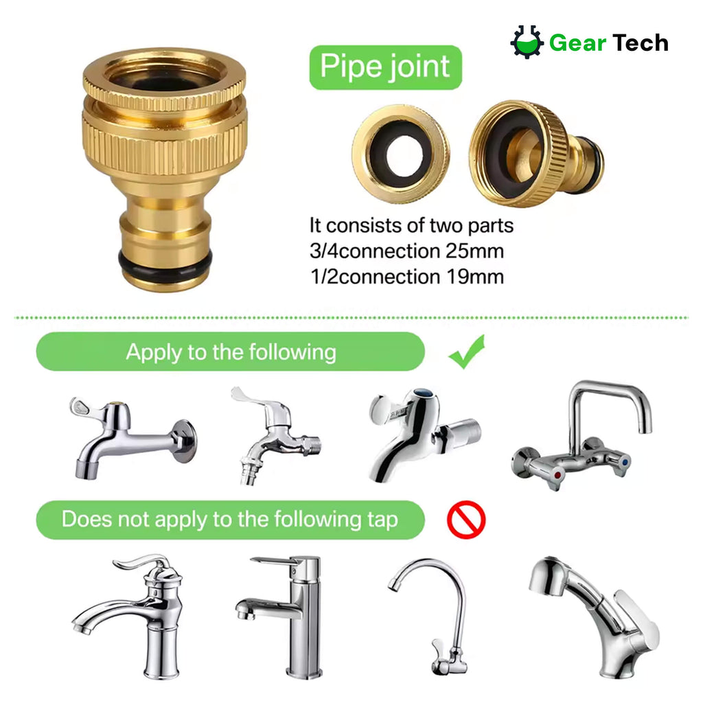 Expandable Garden Hose with 8‑Function Spray Nozzle