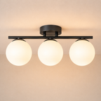 Opaline LED Ceiling Lamp with Globe Shades